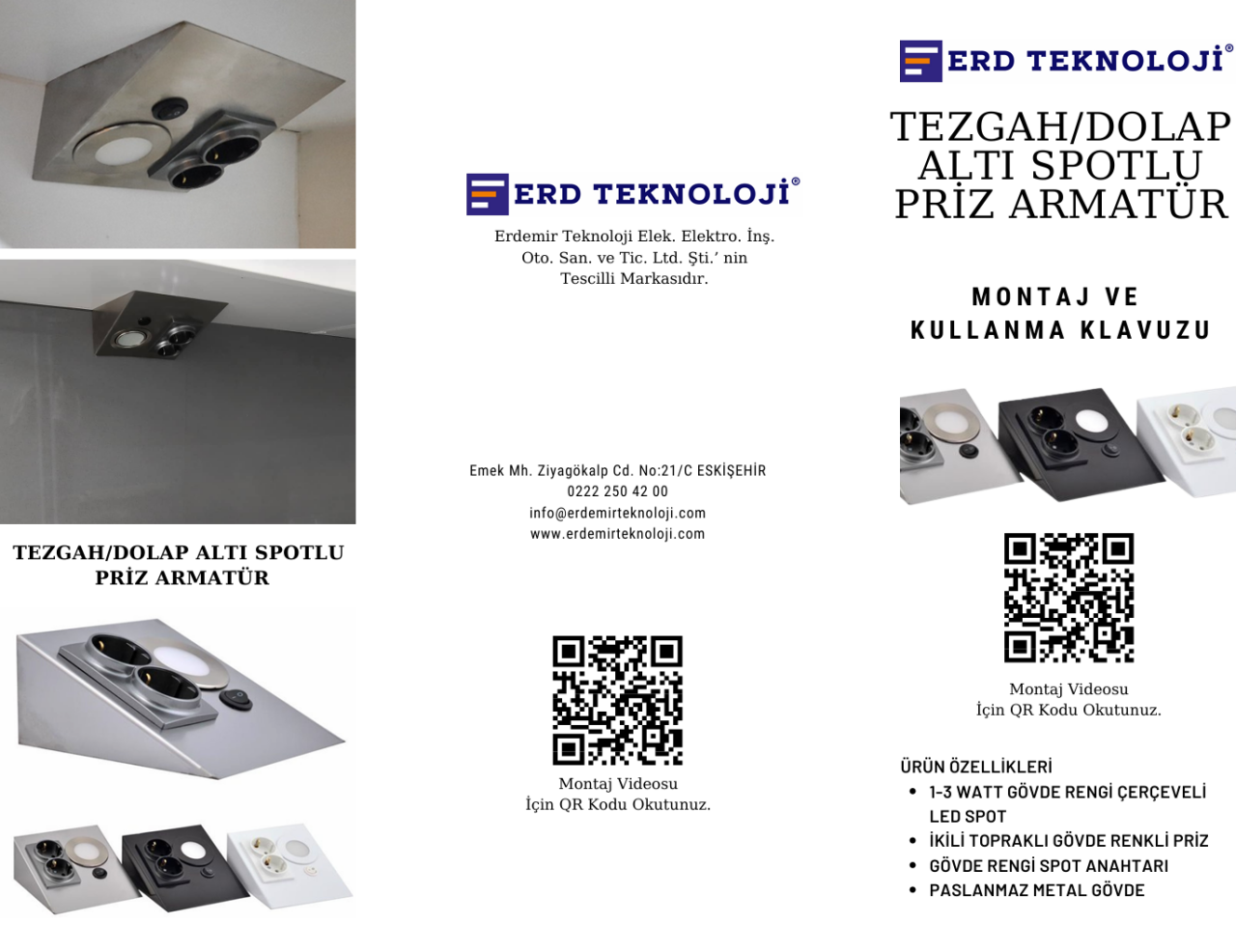 TEZGAH DOLAP ALTI PRİZ ARMATÜR KULLANIM KLAVUZU