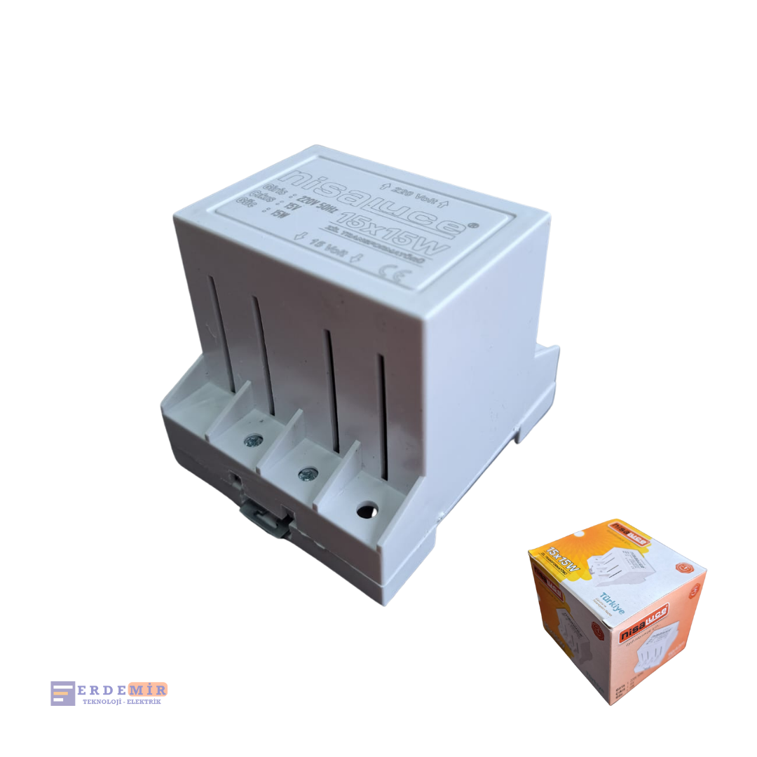 15 VOLT 15 WATT RAYLI ZİL TRAFOSU