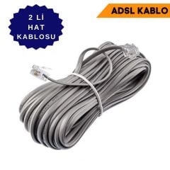 2Lİ ADSL MODEM TELEFON KABLOSU RJ11 JAKLI