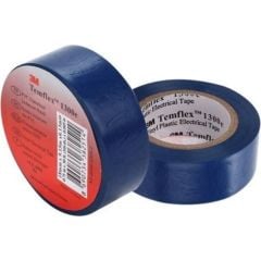 3M TEMFLEX 1300E PVC İZOLE ELEKTRİK BANTI (0,13MMx18MMx9,15M) MAVİ