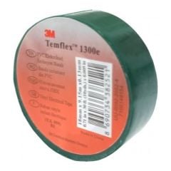 3M TEMFLEX 1300E PVC İZOLE ELEKTRİK BANTI (0,13MMx18MMx9,15M) YEŞİL