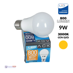 ACK 9W 3000K GÜN IŞIĞI LED AMPUL E27 A60