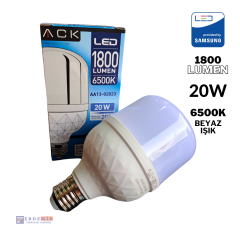 ACK 20W 6500K BEYAZ LED TORCH AMPUL E27 T80