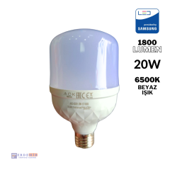 ACK 20W 6500K BEYAZ LED TORCH AMPUL E27 T80