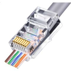 EZ RJ45 YENİ NESİL DELİKLİ CAT5 - CAT6 RJ45 KONNEKTÖR