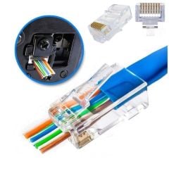 EZ RJ45 YENİ NESİL DELİKLİ CAT5 - CAT6 RJ45 KONNEKTÖR