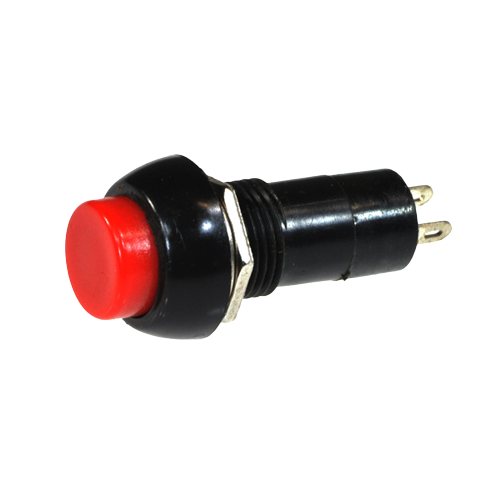 Kırmızı Plastik Yaylı Kalıcı Buton (IC-191)
