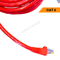 CAT 6 PATCH NETWORK İNTERNET KABLOSU KIRMIZI 30 METRE