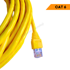 CAT 6 PATCH NETWORK İNTERNET KABLOSU SARI 20 METRE