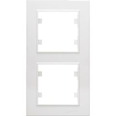 MAKEL KAREA BEYAZ ANAHTAR PRİZ ÇEŞİTLERİ(TEKLİ ÇERÇEVE DAHİL) İKİLİ DİKEY ÇERÇEVE
