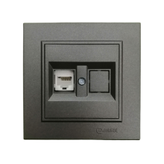 MAKEL KAREA FÜME ANAHTAR PRİZ ÇEŞİTLERİ(TEKLİ ÇERÇEVESİZ) DOLU DATA PRİZİ (1xRJ45 CAT6)