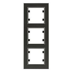 MAKEL KAREA FÜME ANAHTAR PRİZ ÇEŞİTLERİ(TEKLİ ÇERÇEVESİZ) ÜÇLÜ DİKEY ÇERÇEVE