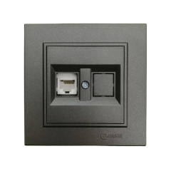 MAKEL KAREA FÜME ANAHTAR PRİZ ÇEŞİTLERİ(TEKLİ ÇERÇEVE DAHİL) DOLU DATA PRİZİ (1xRJ45 CAT6)