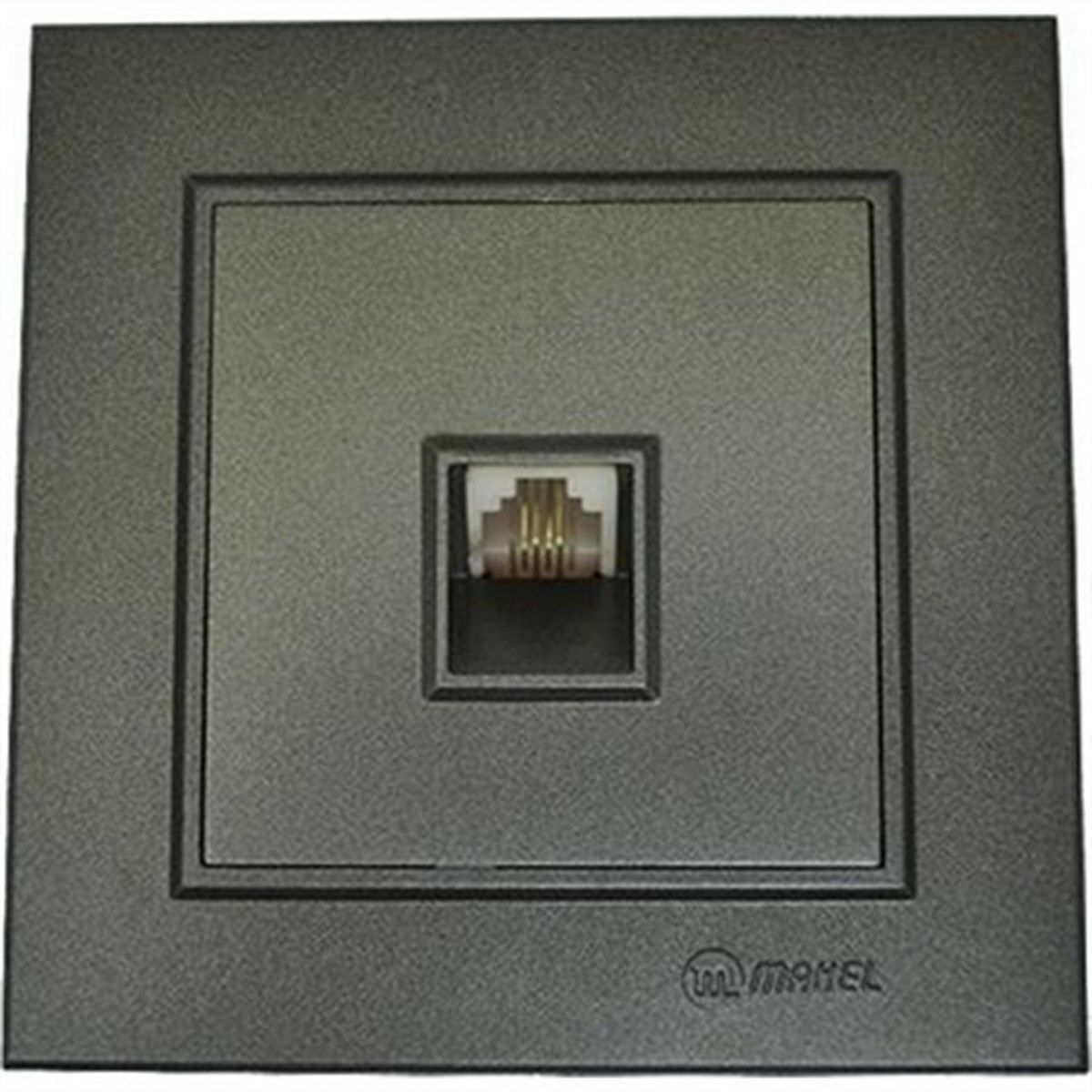 MAKEL KAREA FÜME ANAHTAR PRİZ ÇEŞİTLERİ(TEKLİ ÇERÇEVE DAHİL) NÜMERİS TELEFON PRİZİ