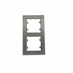 MAKEL KAREA FÜME ANAHTAR PRİZ ÇEŞİTLERİ(TEKLİ ÇERÇEVE DAHİL) İKİLİ DİKEY ÇERÇEVE