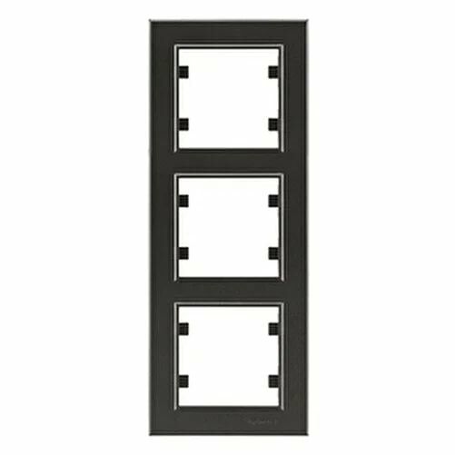 MAKEL KAREA FÜME ANAHTAR PRİZ ÇEŞİTLERİ(TEKLİ ÇERÇEVE DAHİL) ÜÇLÜ DİKEY ÇERÇEVE