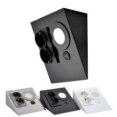 TEZGAH/DOLAP ALTI PASLANMAZ METAL LED SPOTLU PRİZ ARMATÜR