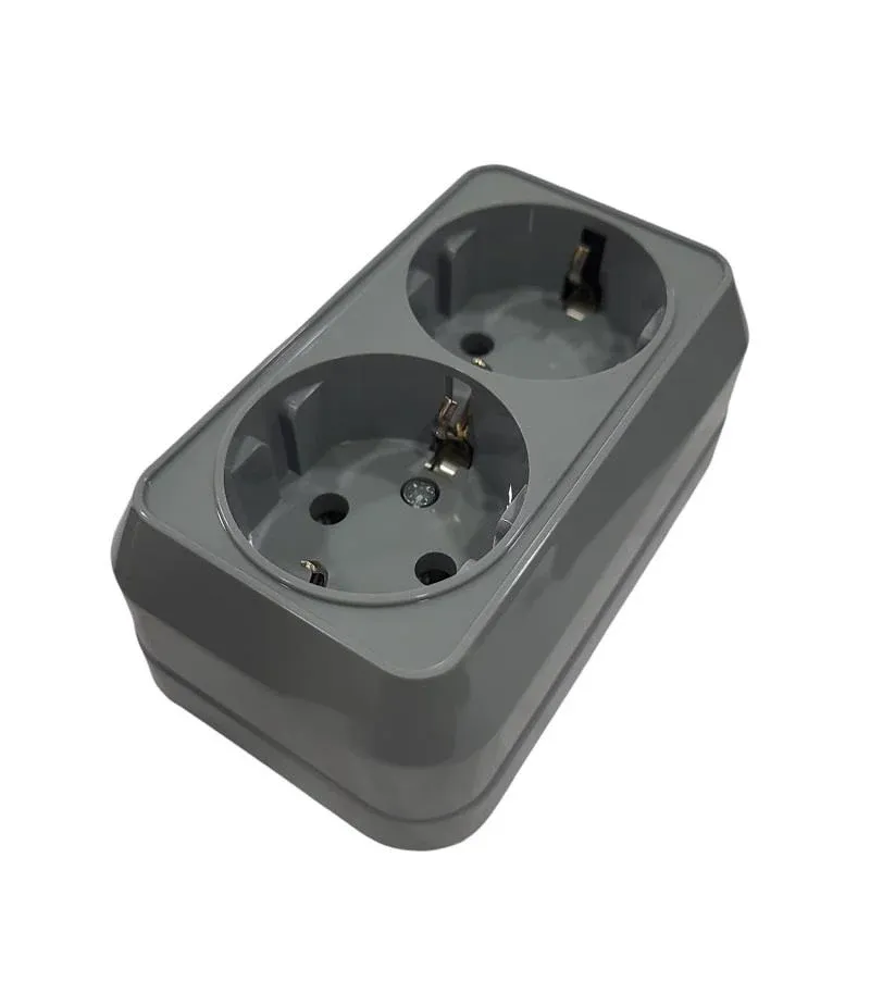 MAKEL 45082 SIVA ÜSTÜ GRİ İKİLİ TOPRAKLI PRİZ