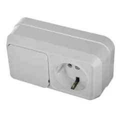MAKEL 451A1 SIVA ÜSTÜ ANAHTAR + TOPRAKLI PRİZ