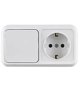 MAKEL 451A1 SIVA ÜSTÜ ANAHTAR + TOPRAKLI PRİZ