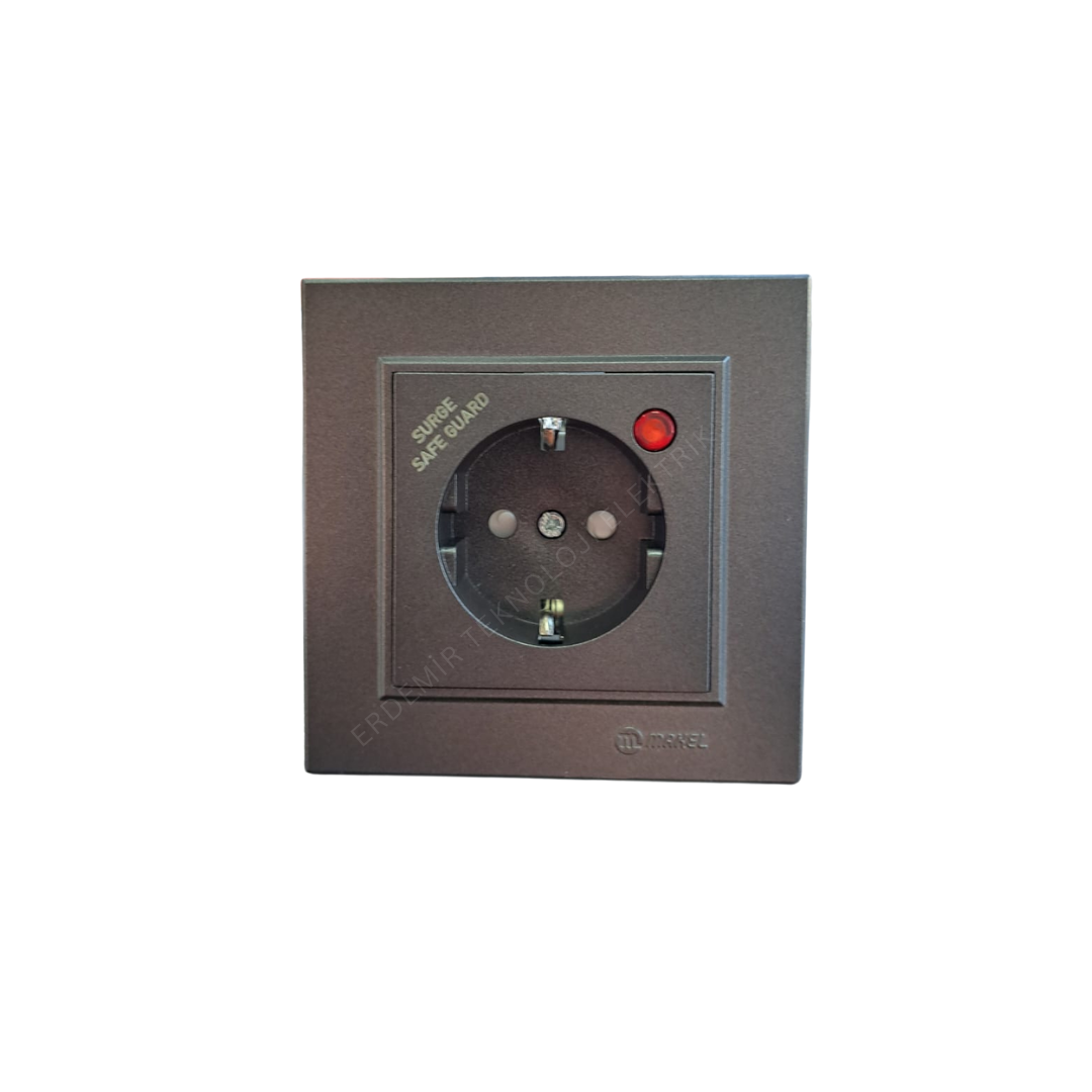 MAKEL KAREA FÜME ŞOK KORUMALI TOPRAKLI PRİZ+TEKLİ ÇERÇEVE