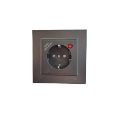 MAKEL KAREA FÜME ŞOK KORUMALI TOPRAKLI PRİZ+TEKLİ ÇERÇEVE